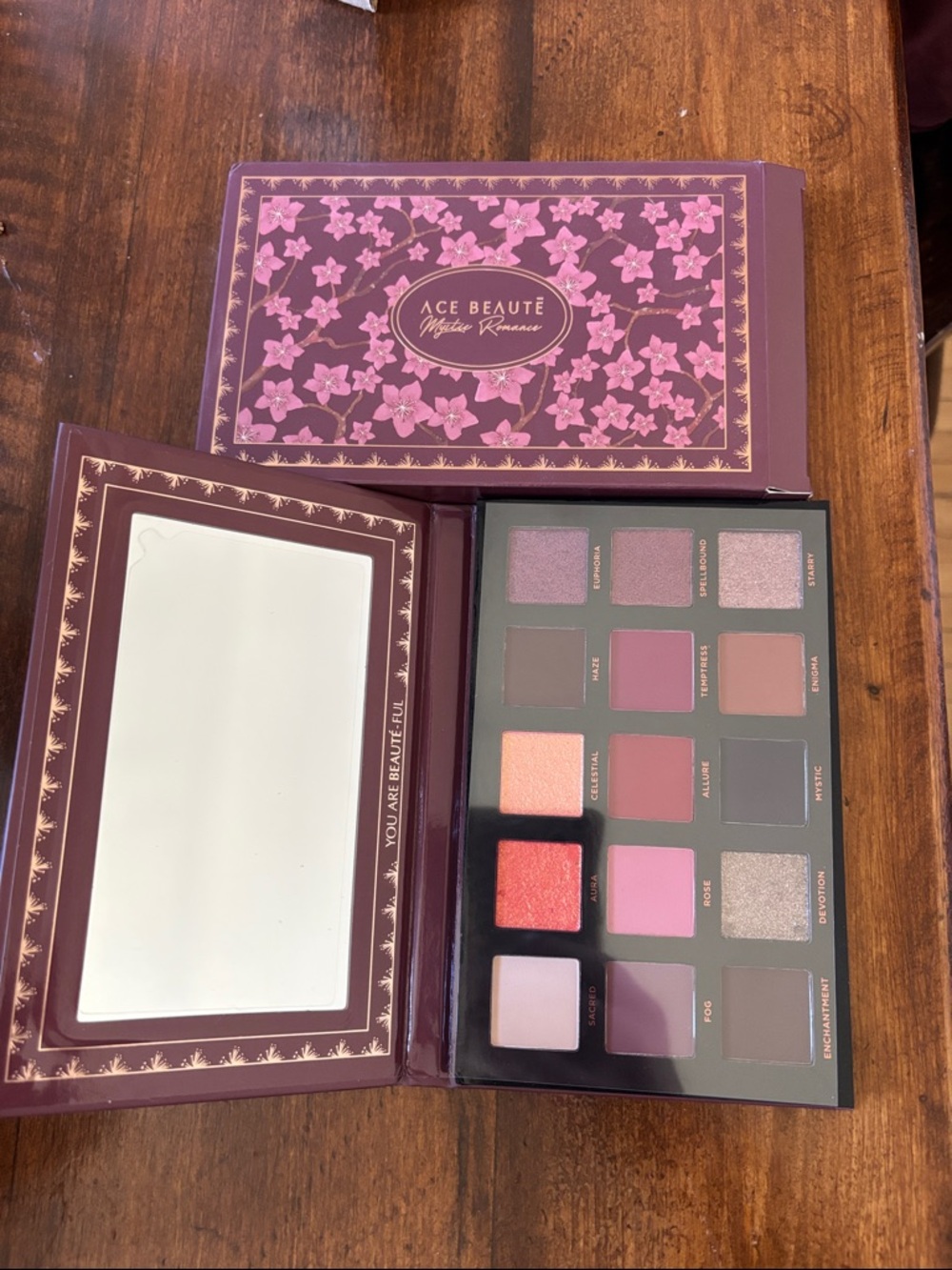 NWT- Ace Beaute Msytic Romance Eyeshadow Palette - Matte and Shimmer Mix